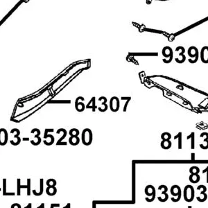 64307-ABD2-C00-J2P COVER R SIDE MOLD — diagram cutout