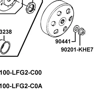 90201-KHE7-C00 NUT C FLANGE M12 — diagram cutout
