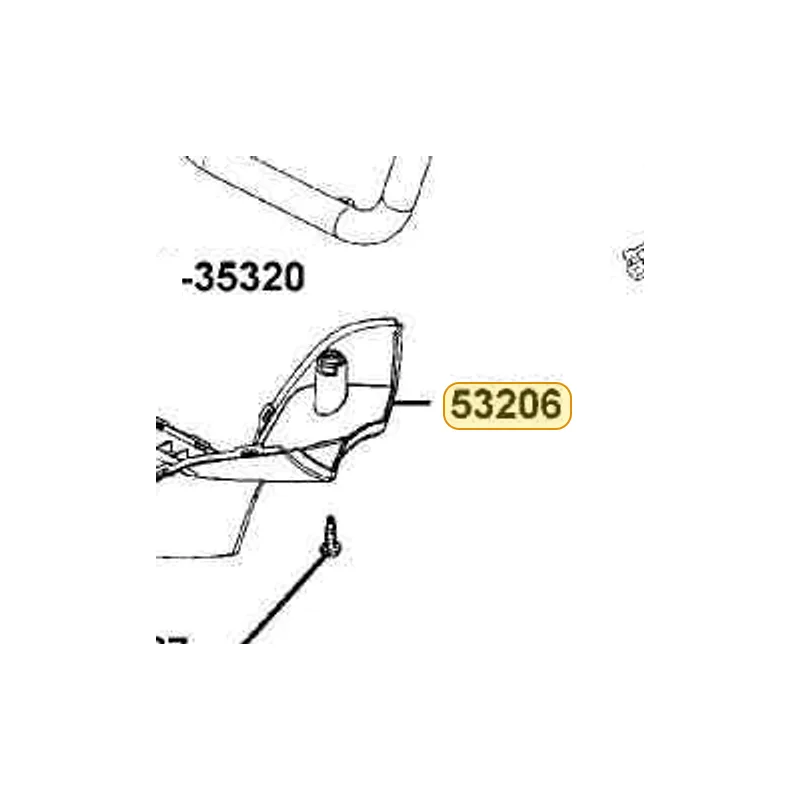 53206-LBA2-E00-N1R COVER R HANDLE LOW (Black) — diagram cutout