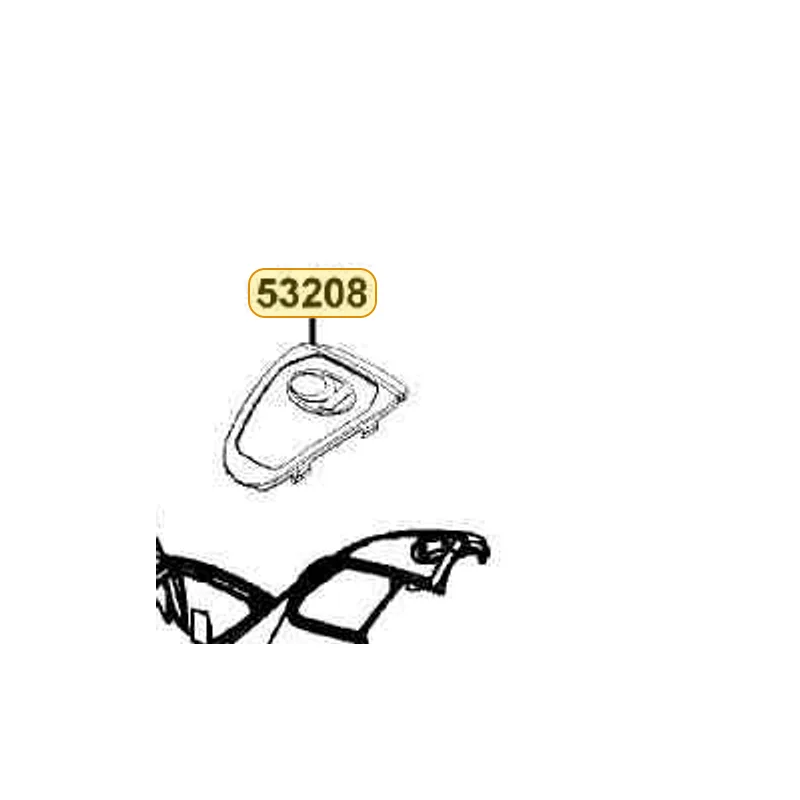 53208-LBA2-E00 GRILL HANDLE UP — diagram cutout