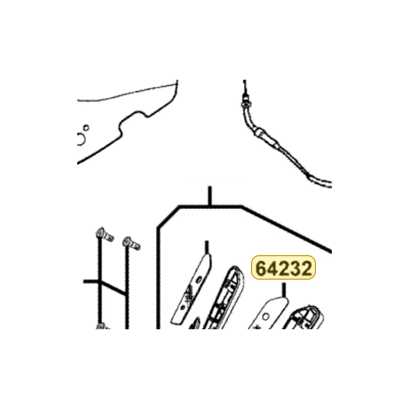64232-LBA2-E00 SPONGE TAPE L HOLDER — diagram cutout