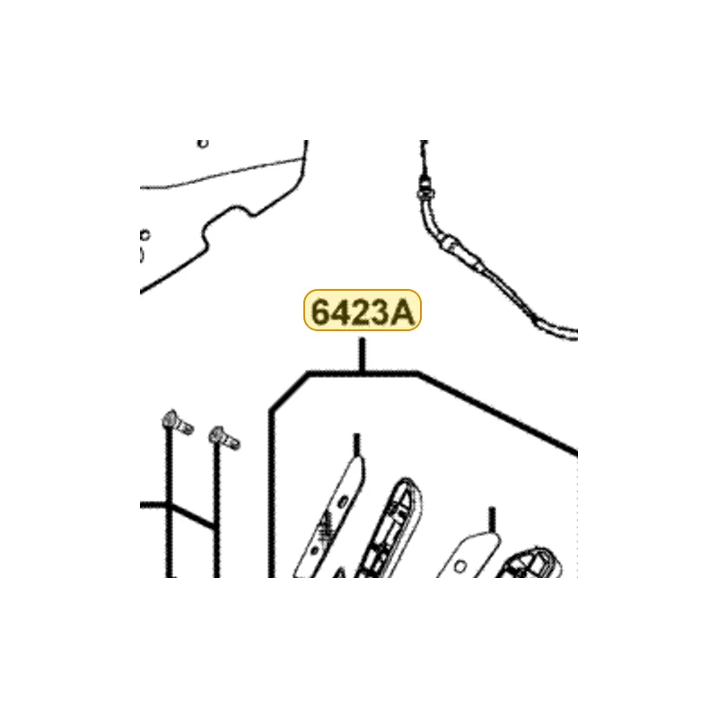 6423A-LBA2-E00-N1R HOLDER ASSY WIND SCREEN (Black) — diagram cutout