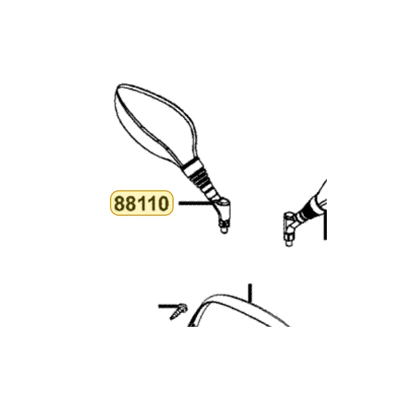 88110-LBA2-E02-NEP MIRROR ASSY R BACK — diagram cutout