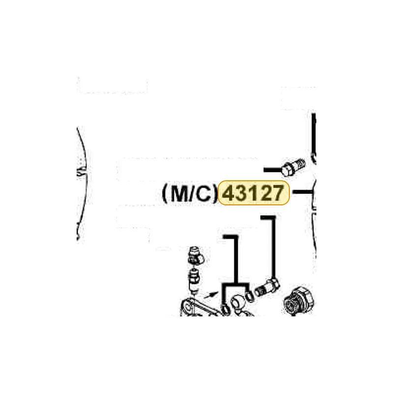 43127-LBA2-E01 HOSE ASSY M/C RR BRAKE (407MM) — diagram cutout