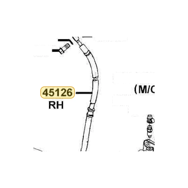 45126-LBA2-E01 HOSE ASSY FR BRAKE (RH) — diagram cutout