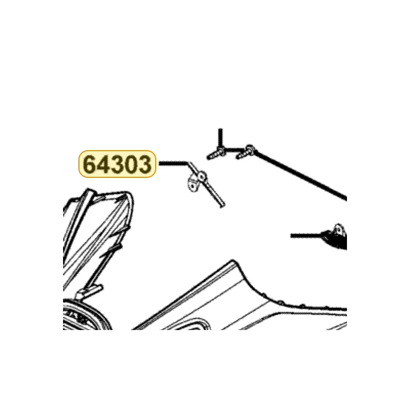 64303-LBA2-E00-N1R GRID R FR MOLDING (Black) — diagram cutout