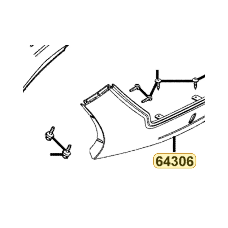 64306-LBA2-E00-DG2 SKIRT L SIDE — diagram cutout