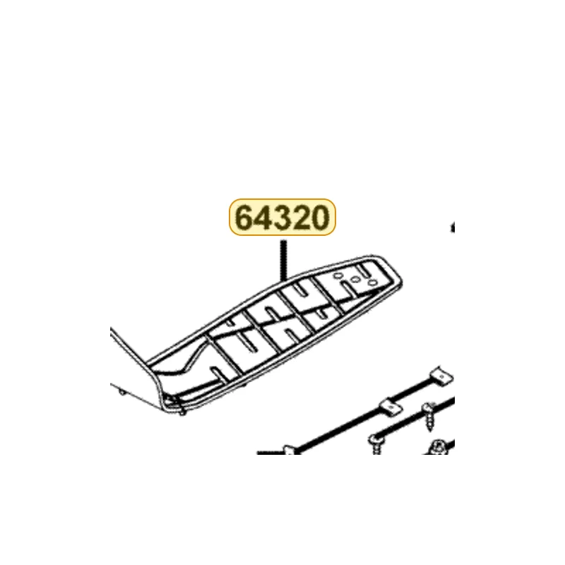 64320-LBA2-E00-N1R MAT R FLOOR (Black) — diagram cutout
