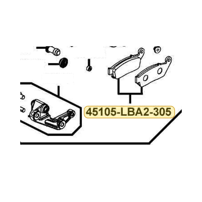 45105-LBA2-305 PAD ASSY (T0918) — diagram cutout