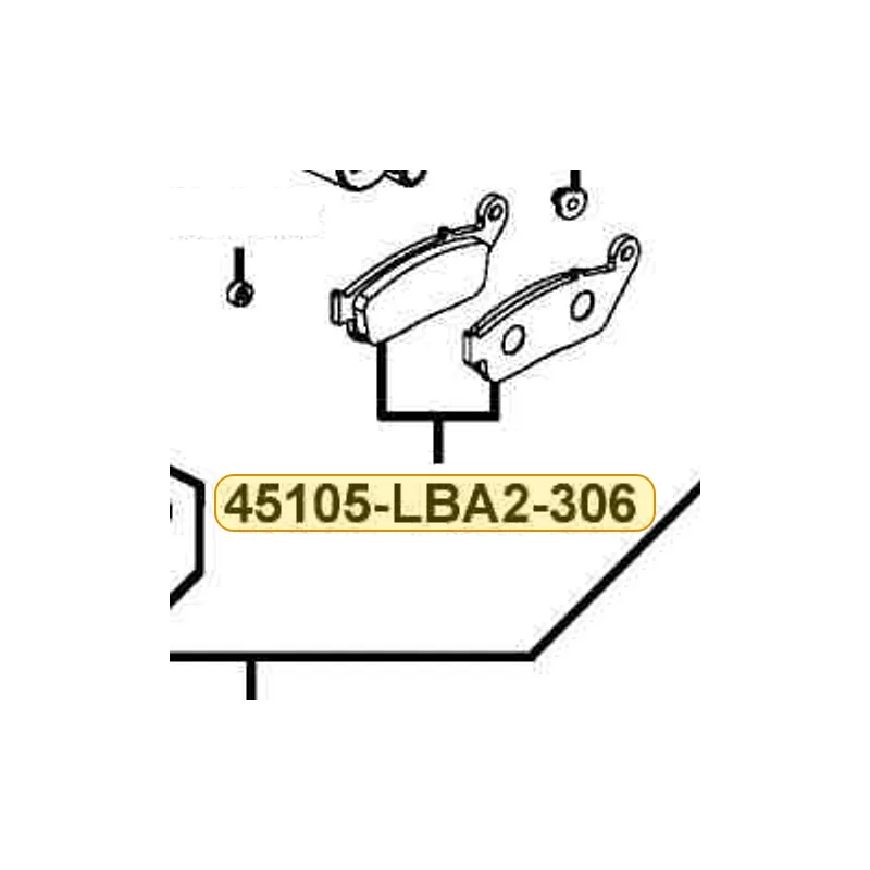 45105-LBA2-306 PAD ASSY (T0918) — diagram cutout