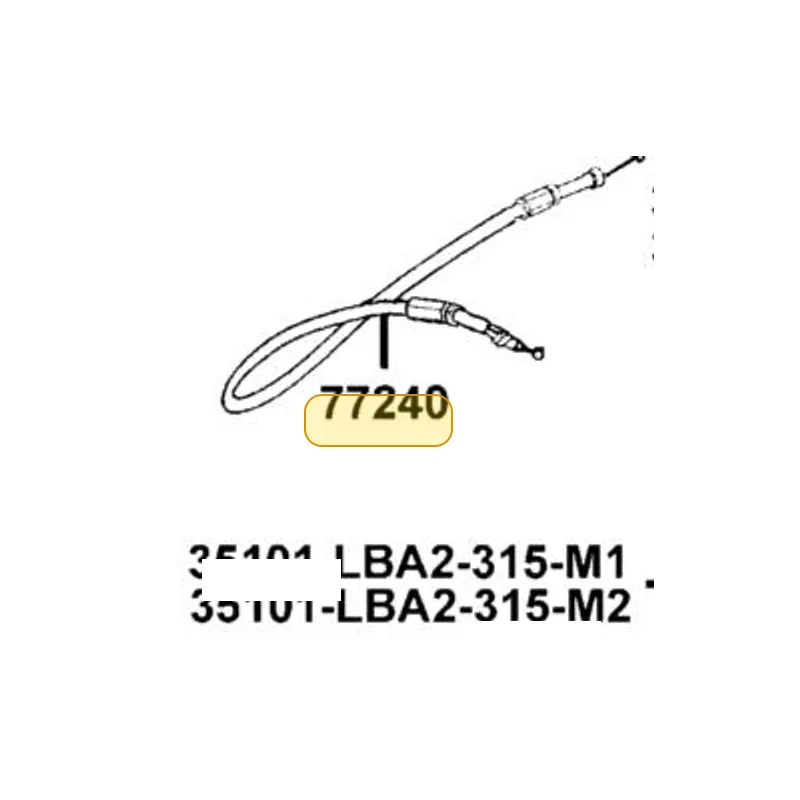 77240-LBA2-E00 CABLE SEAT LOCK — diagram cutout