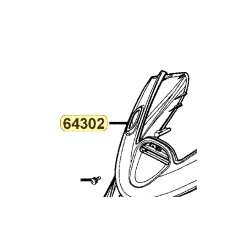 64302-LBA2-E02-C6P MOLDING FR — diagram cutout