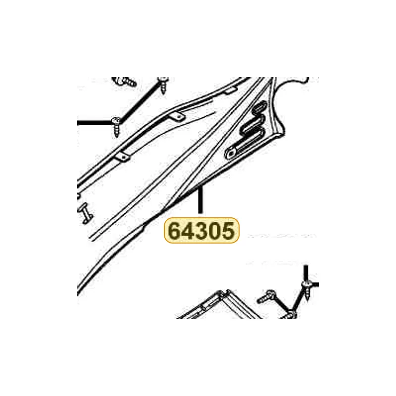 64305-LBA2-E00-DA5 SKIRT R SID — diagram cutout