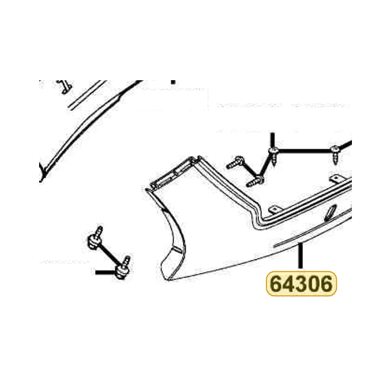 64306-LBA2-E00-DA5 SKIRT L SIDE — diagram cutout