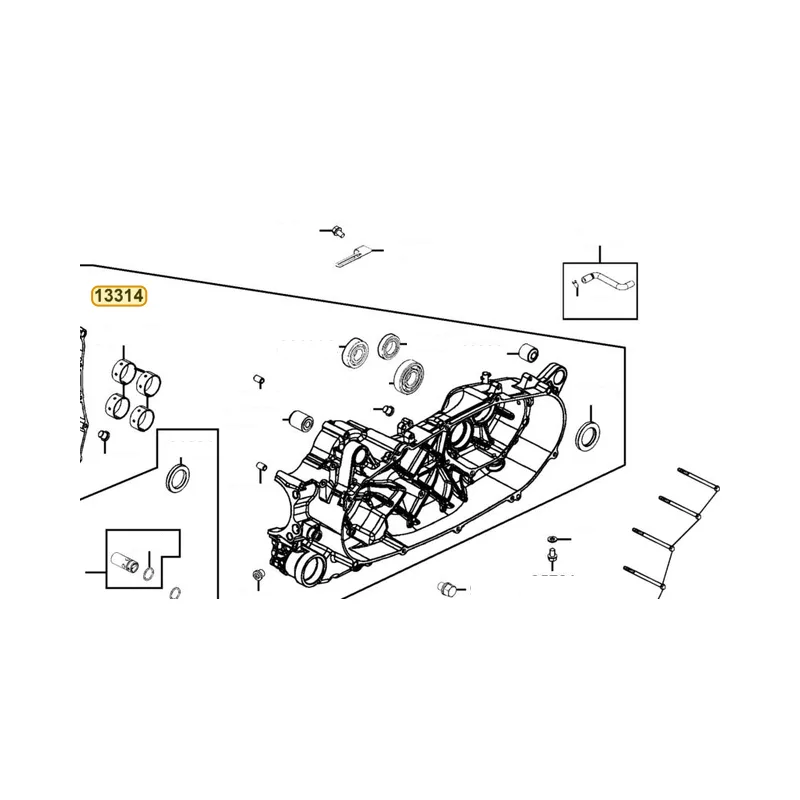 13314-LKF5-E00-A BEARING. CRANK SHAFT (RED/1.495~1.498) — diagram cutout
