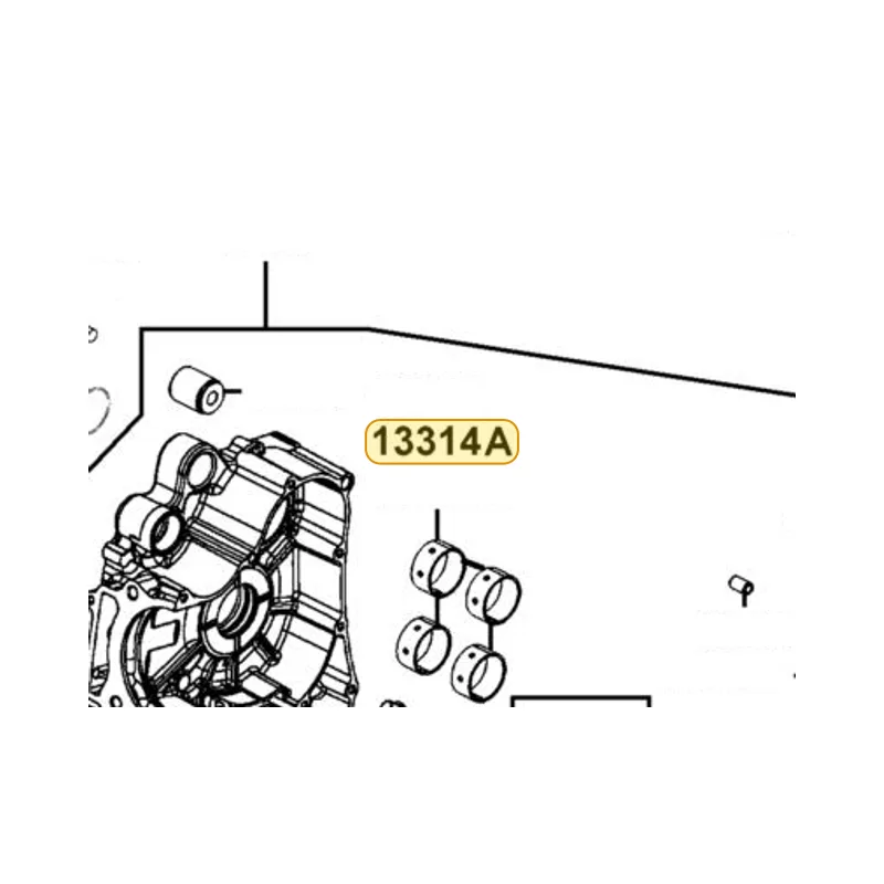 13314-LKF5-E00-B BEARING. CRANK SHAFT (GREEN/1.491~1.494) — diagram cutout