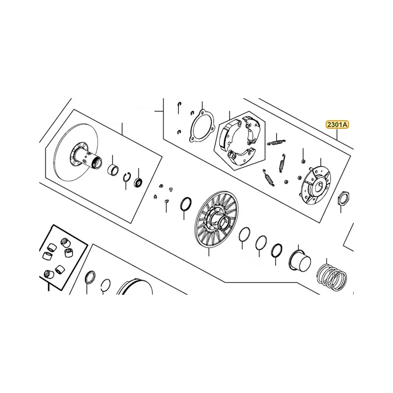 2301A-LKF5-E02 PULLEY SUB ASSY — diagram cutout