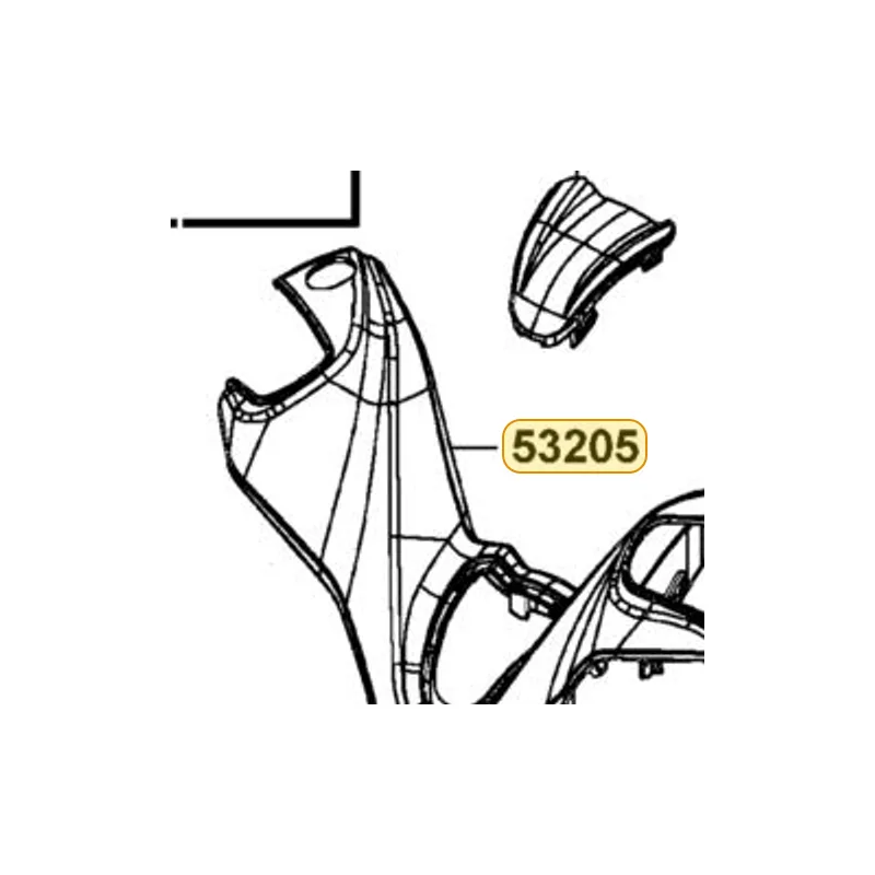 53205-LKF5-E00-N1R HANDLE COVER UP (Black) — diagram cutout