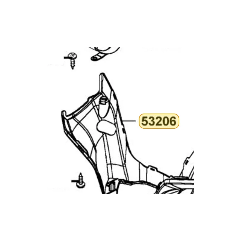 53206-LKF5-E00-HUP HANDLE COVER LOW (Mat White) — diagram cutout