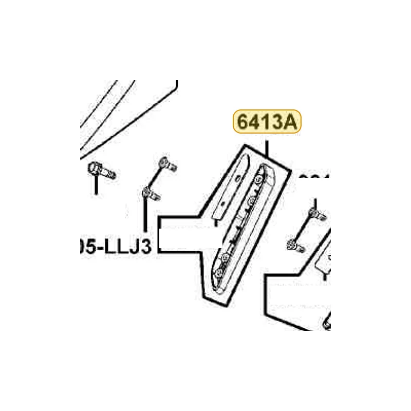 6413A-LGR2-E00-N1R HOLDER ASSY..R WIND SCREEN (Black) — diagram cutout