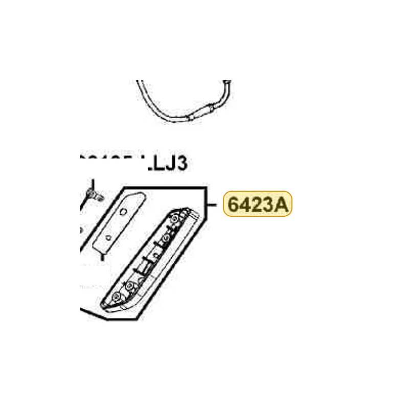 6423A-LGR2-E00-N1R HOLDER ASSY L WIND SCREEN (Black) — diagram cutout
