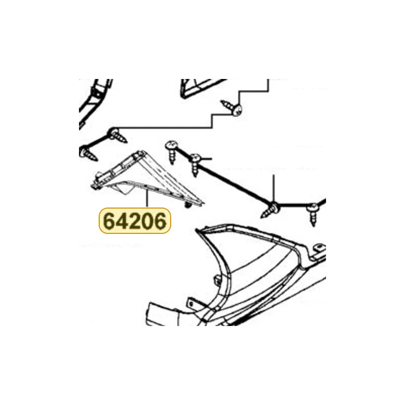 64206-LKF5-E00-N1P SKIRT A.L SIDE — diagram cutout