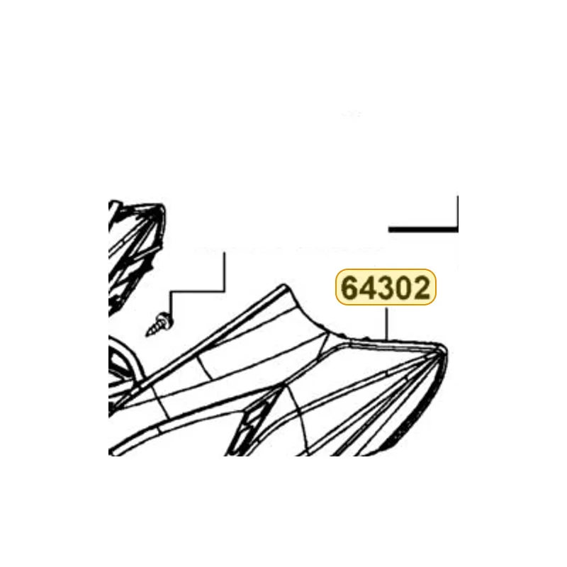 64302-LGR2-305-J2P MOLDING FR — diagram cutout
