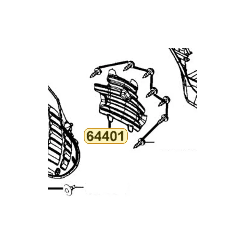 64401-LKF5-E00 MESH.UNDER COWL — diagram cutout