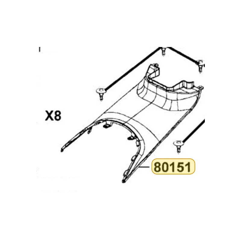 80151-LKF5-E00-N1R COVER CENTER (Black) — diagram cutout