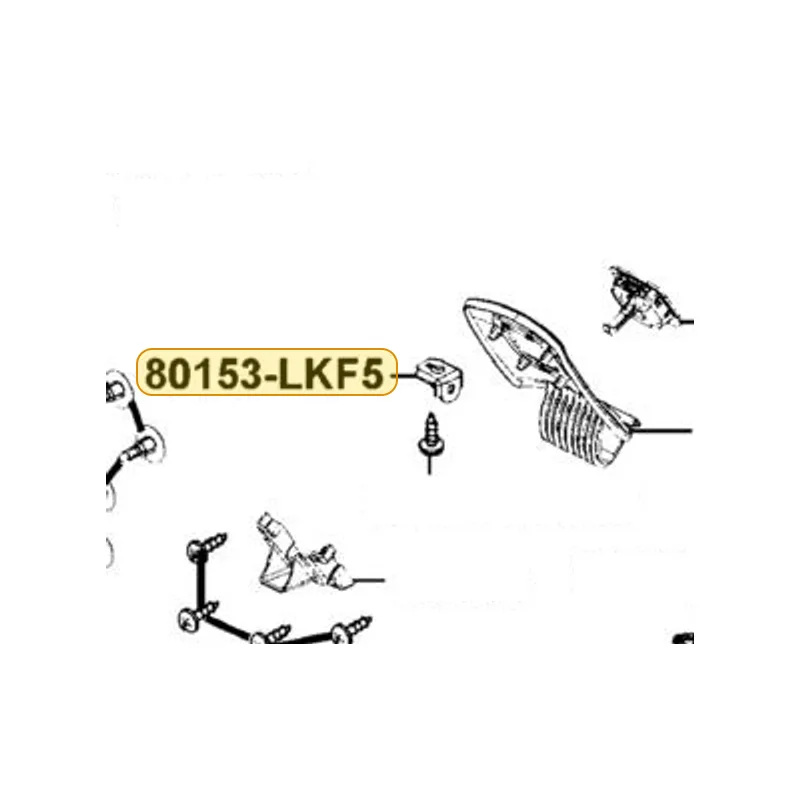 80153-LKF5-E00 STAY FUEL COVER — diagram cutout