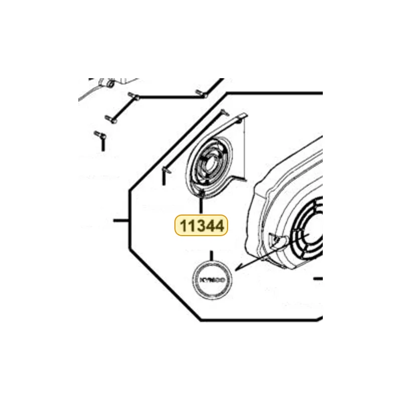 11344-LBA2-E00 INNER COVER L COVER — diagram cutout