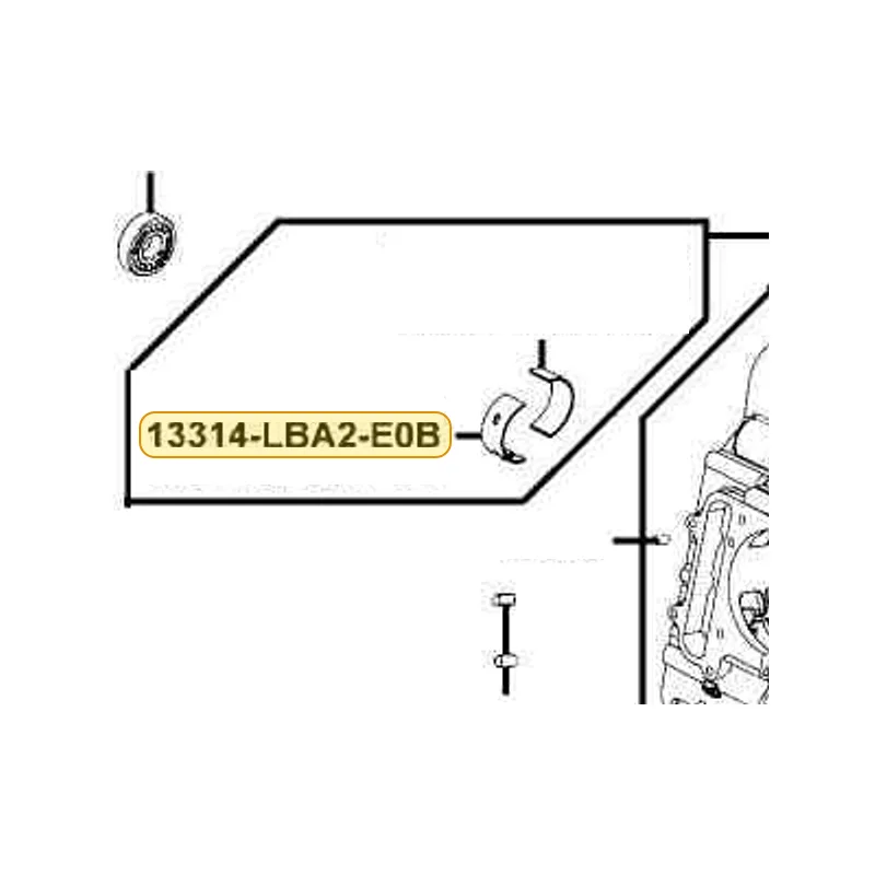 13314-LBA2-E0B BRG CRANK SHAFT A (GREEN/1.972~1.976) — diagram cutout