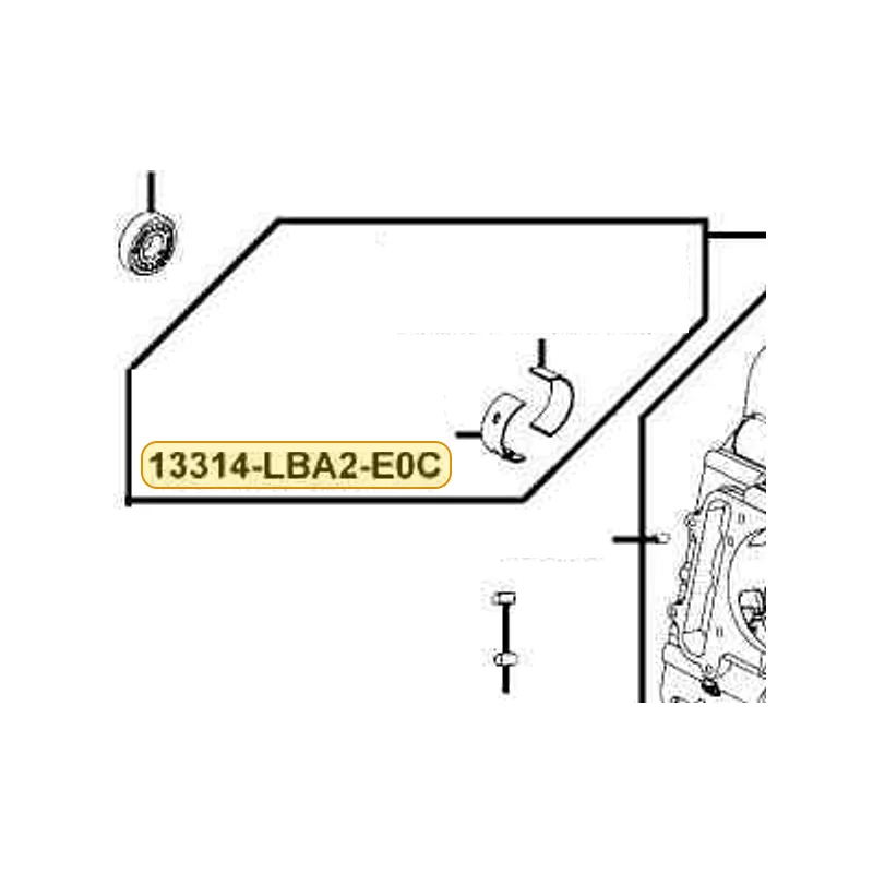 13314-LBA2-E0C BRG CRANK SHAFT A (YELLOW/1.968~1.972) — diagram cutout