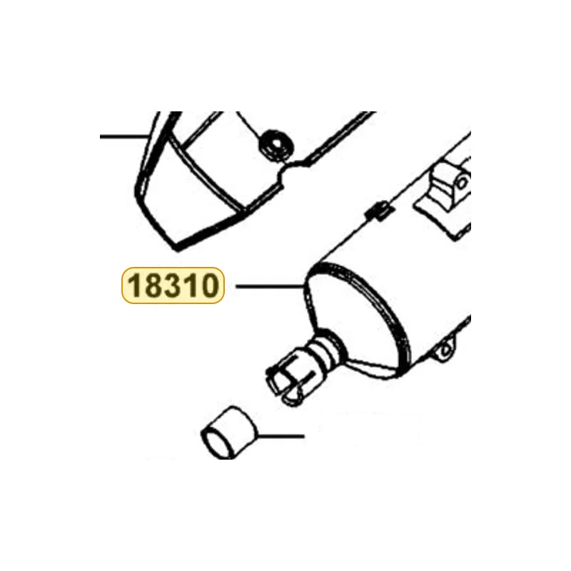 18310-LKF5-M30 MUFFLER COMP — diagram cutout