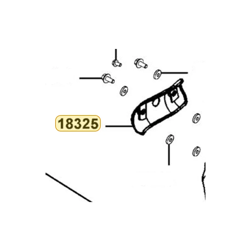 18325-LKF5-E00-NES PROTECTOR. EXH PIPE — diagram cutout