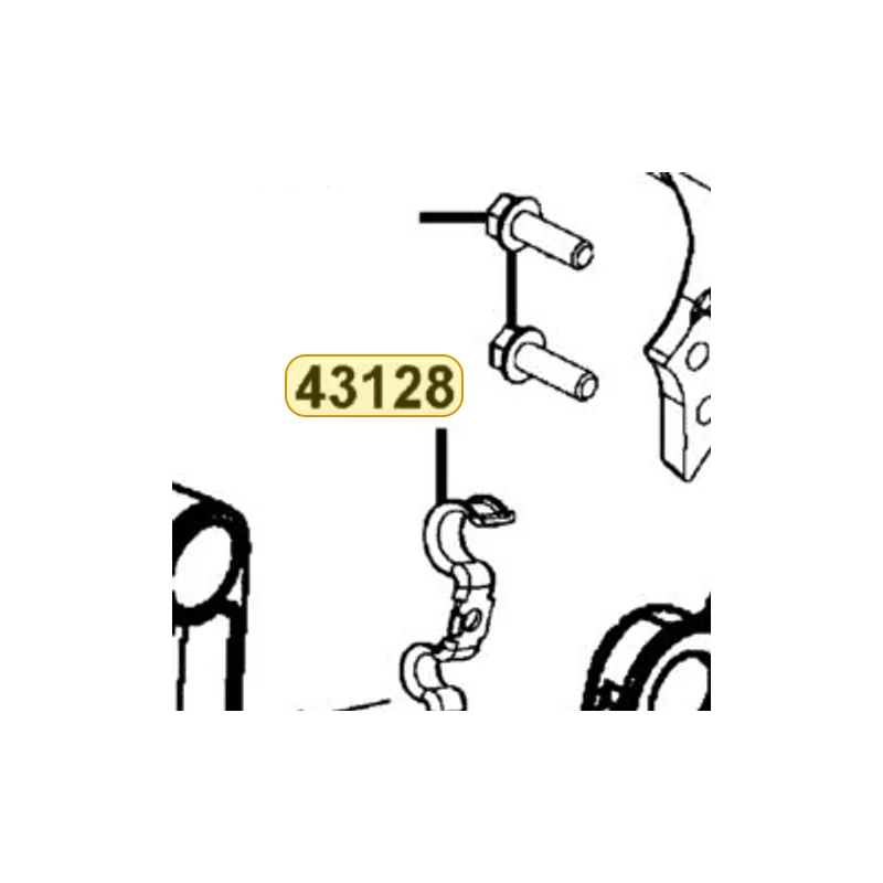 43128-LKF5-E00 CLAMPER. RR BRK HOSE AND CABLE — diagram cutout