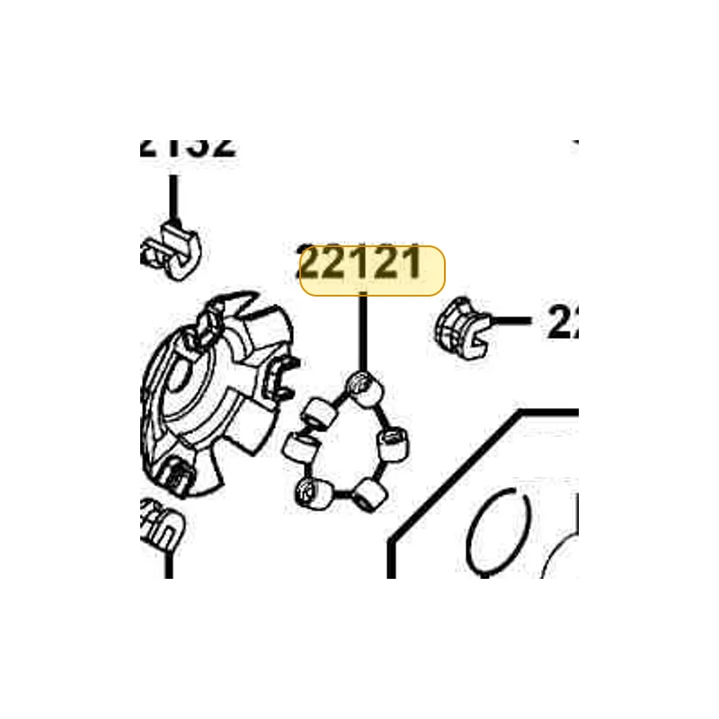22121-LDG7-305 ROLLER SET WEIGHT (1SET:6PCS) — diagram cutout