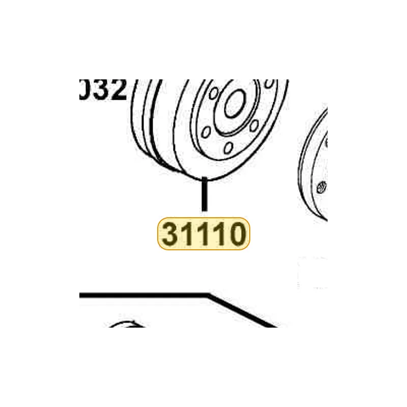31110-LBA2-E00 FLYWHEEL COMP (D402) — diagram cutout