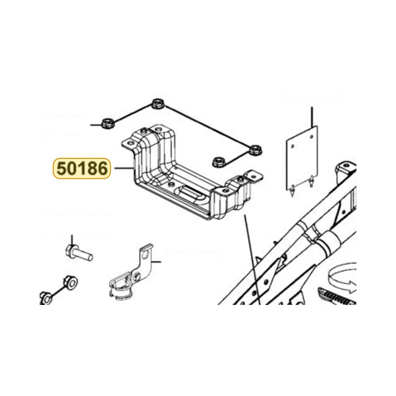 50186-LKF5-E00 BRKT..BATTERY — diagram cutout