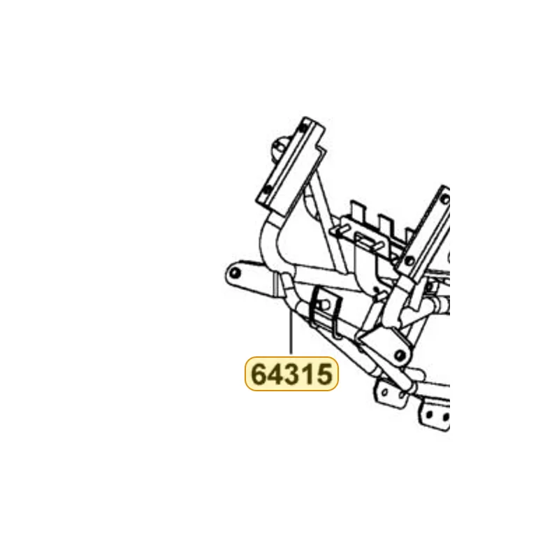 64315-LKF5-E01 BRKT, FR. COVER — diagram cutout