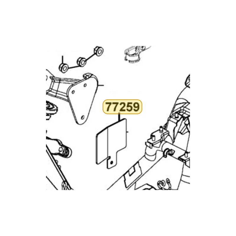 77259-LKF5-E00 PLATE. ANTI THIEF — diagram cutout