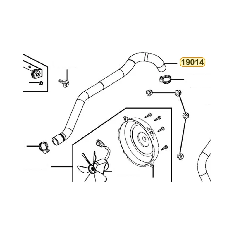 19014-LKF5-E00 HOSE.WATER OUTLET — diagram cutout