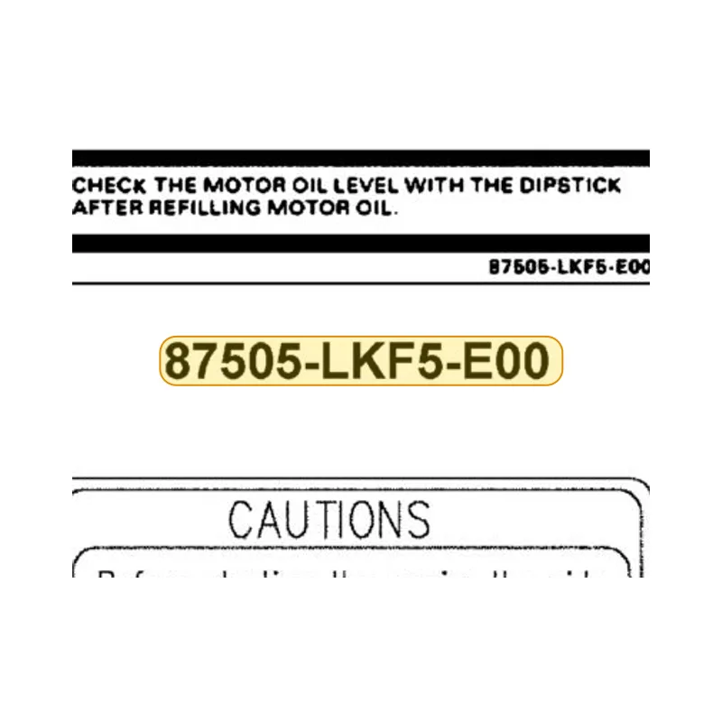 87505-LKF5-E00-T01 LABEL TIRE — diagram cutout