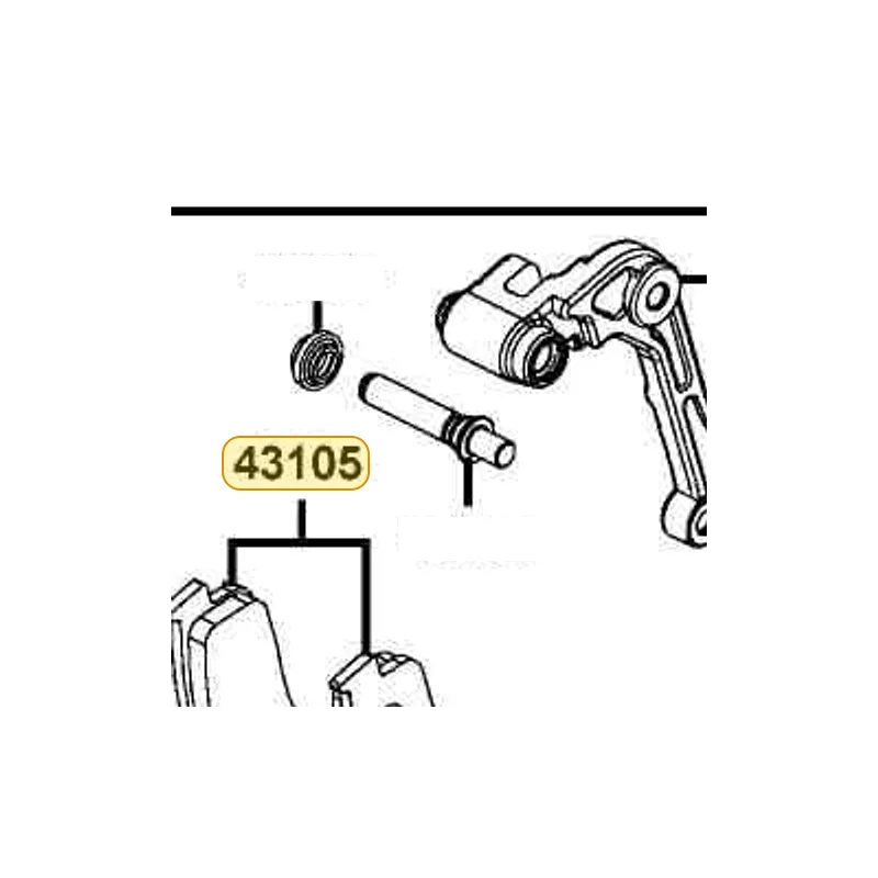 43105-LBA2-305 PAD ASSY — diagram cutout