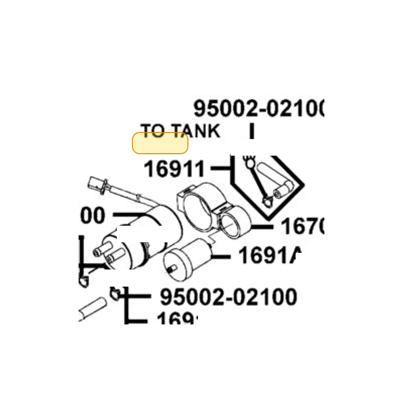 16911-LBA2-E00 TUBE ASSY TANK - STRAINER — diagram cutout