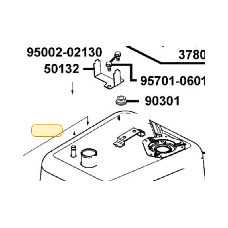 50132-LBA2-E00 STAY FUEL ASSY — diagram cutout