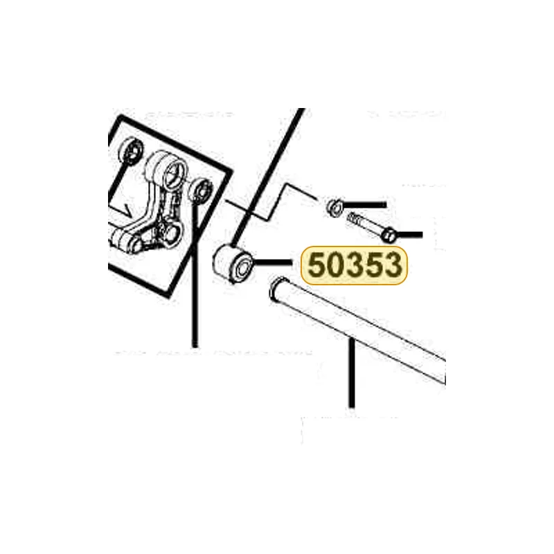 50353-LBA2-E00 RUBBER BUSH ENG HANGER — diagram cutout