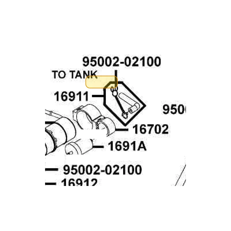 16911-LBA2-MY0 TUBE ASSY TANK - STRAINER — diagram cutout