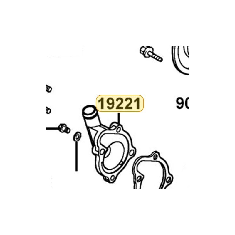 19221-KHE7-900-HJA COVER WATER PUMP — diagram cutout