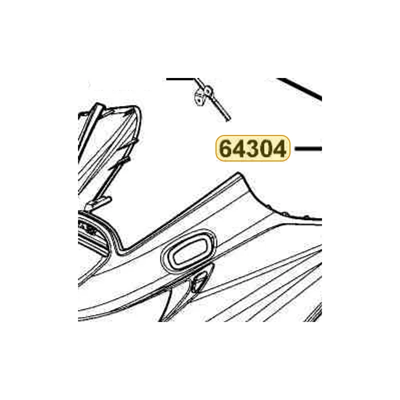 64304-LBA2-E00-E4R GRID L FR MOLDING — diagram cutout